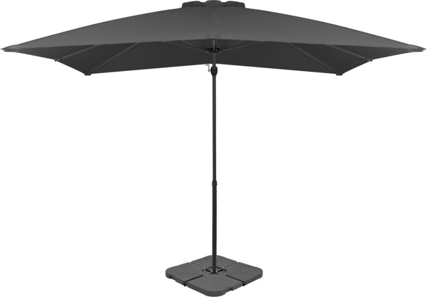 Utendørs parasoll med bærbar base antrasitt