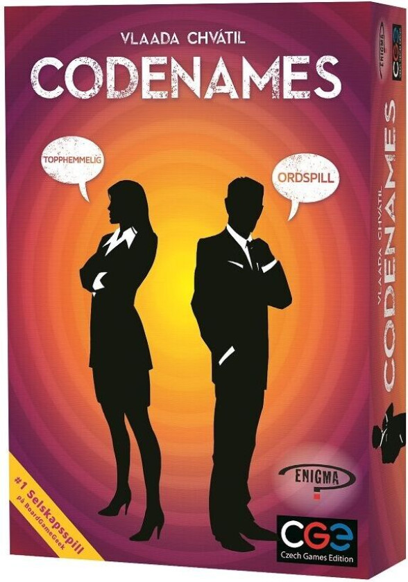 Codenames boardgame (Norwegian)