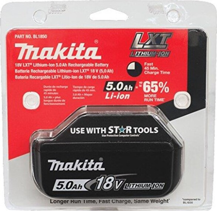 Batteri BL1850B Li 18V ut/pak