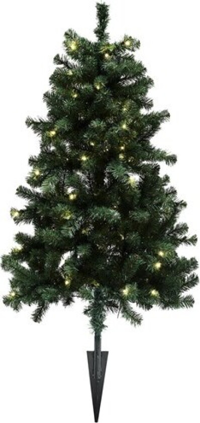 Aske kunstig juletre med lys, 120 cm