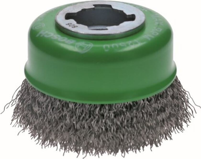 Bosch X-LOCK koppbørste, bølgete, 0,30 x 75 mm, inox