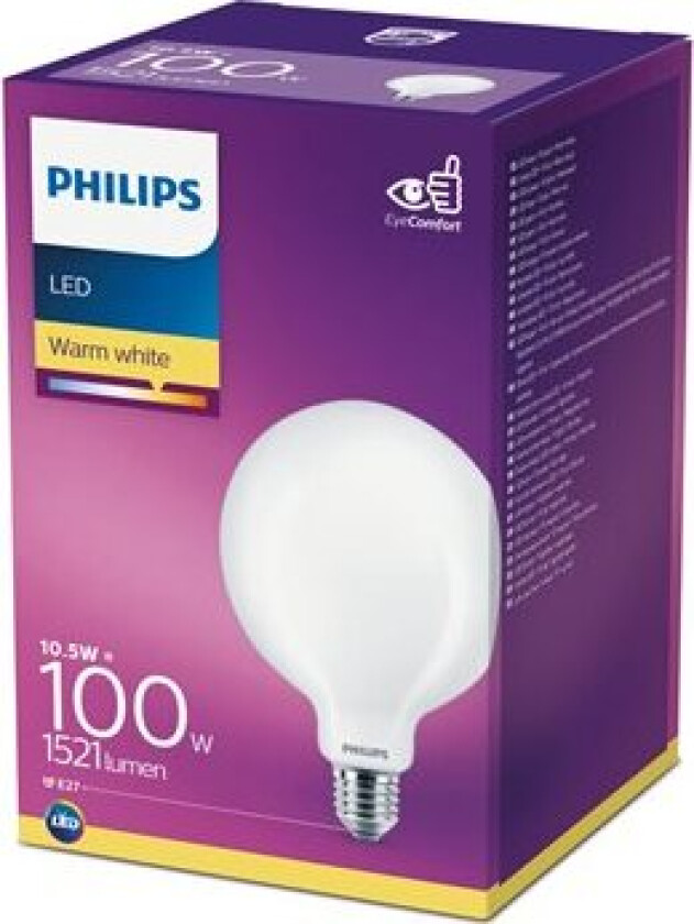 - Pære LED Globe 16,5W (1521lm/100W) E27