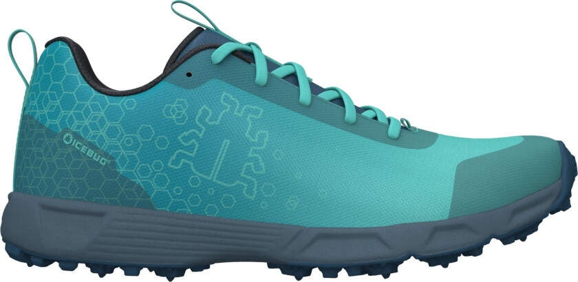 Route BUGrip, løpesko med pigg, dame Ocean/mint