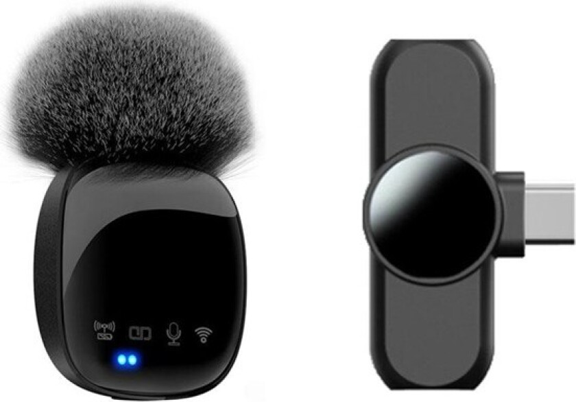 Pro Trådløs Støydempende Mikrofon med USB-C - Svart