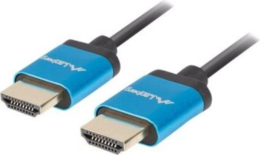 Lanberg - Premium High Speed - Hdmi-Kabel Med Ethernet - Hdmi Hann Til Hdmi Hann - 1 M - Svart - 4K-Støtte, 1080P-Støtte