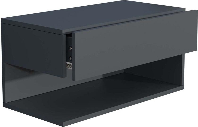 UsalXL60 nattbord vegghengt 1 skuff 1 hylle antracitt.