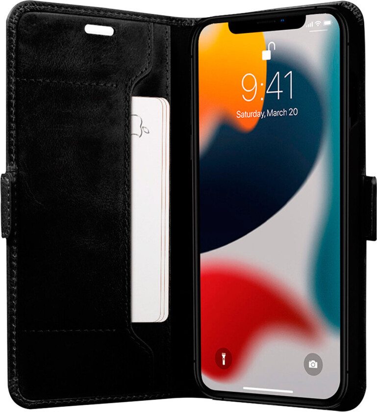 Copenhagen Slim Deksel Ekte Skinn Iphone 13 Pro Svart