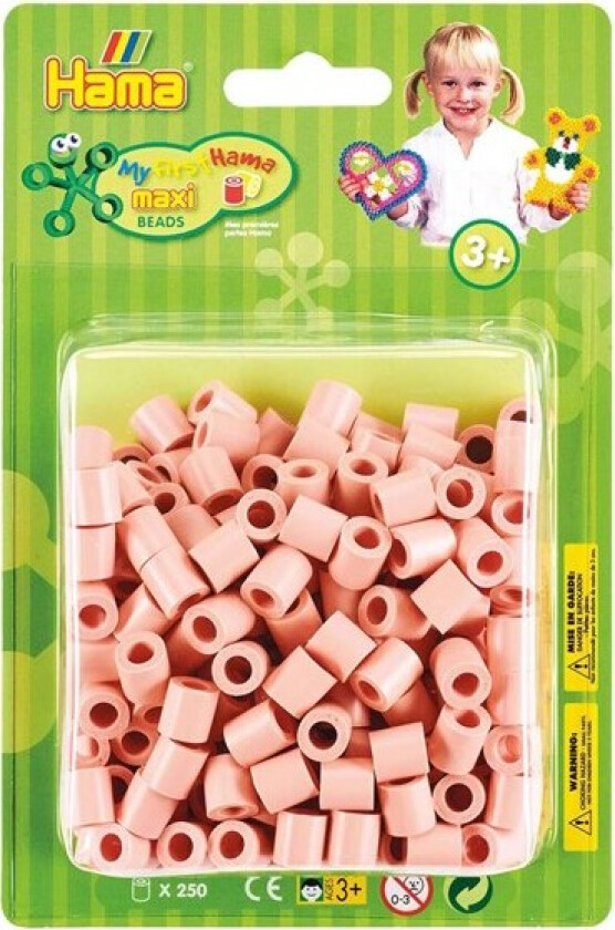 Maxi Perlesett Blisterpakke 250 Perler - Matt Rosa