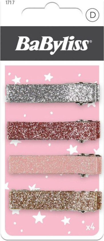 Hair Clips Glitter Kids 4 pcs