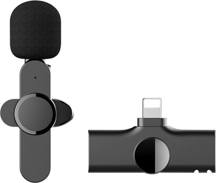 Wireless Lavalier Mikrofon med Lightning - Svart