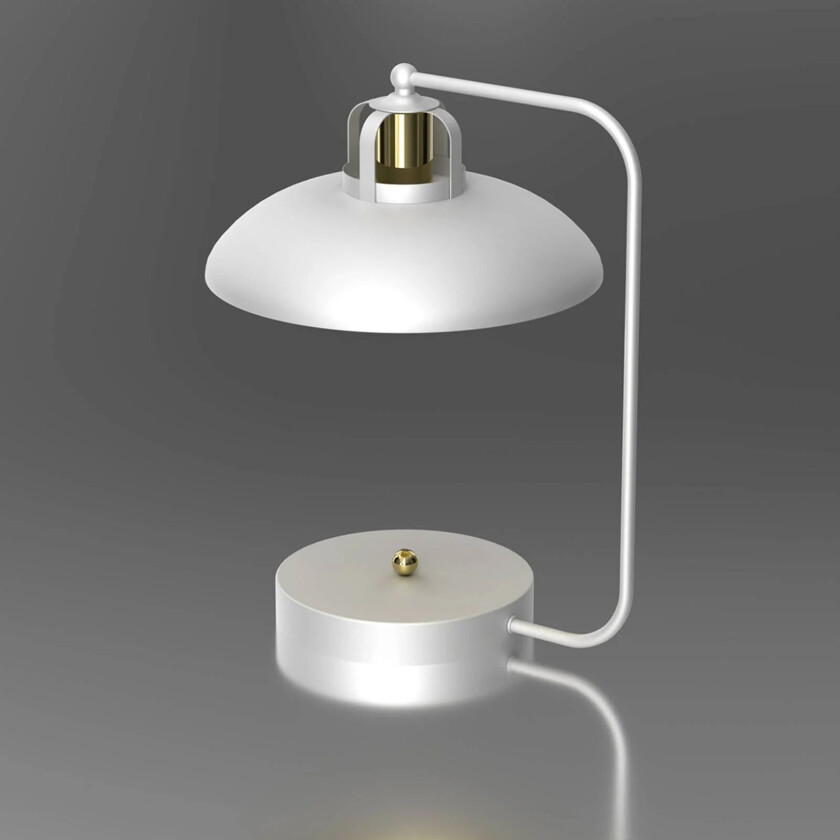 Bordlampe Felix, hvit/gull