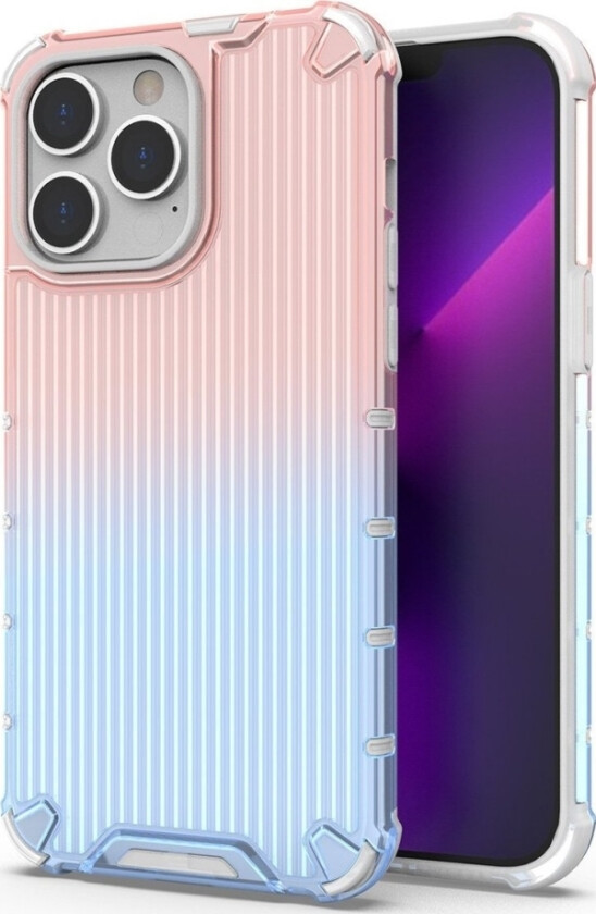 Ombre Protect Case-Deksel Til Iphone 14 Pro Max Pansret Deksel Rosa Og Blå
