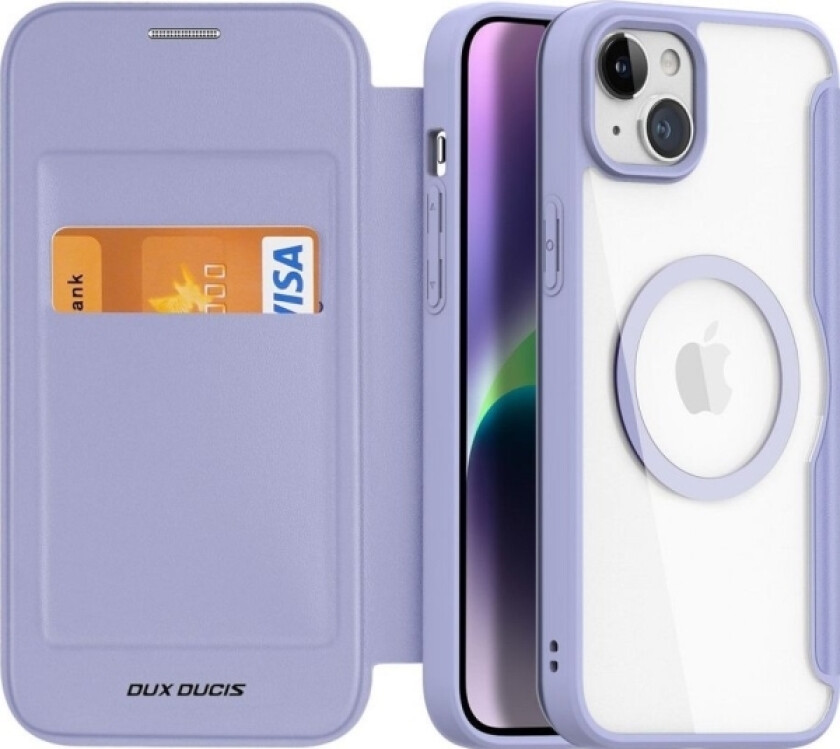iPhone 15 Plus DUX DUCIS Skin X Pro Series Flip Deksel - MagSafe Kompatibel - Lilla