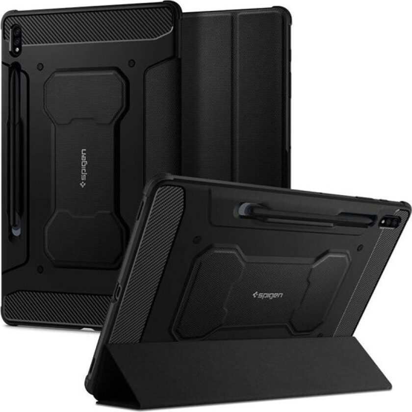 Samsung Galaxy Tab S8 Plus / Tab S7 Plus 12.4" Rugged Armor Pro Deksel - Black