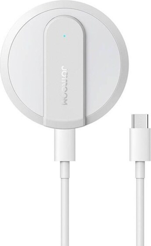 JoyRoom 15W trådløs magnetisk lader - MagSafe-kompatibel - Hvit