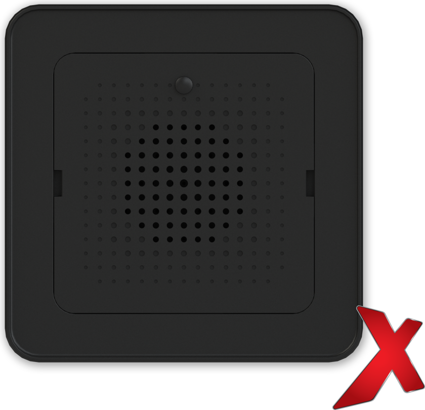 Ringeklokke Designx 230v Innf Sort