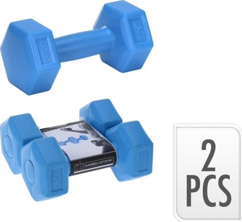 XQ Max Dumbbell 1 Kg. Blue 2 stk.