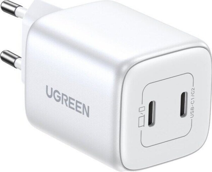 Nexode Mini 45w Dual Usb-C Pd Vegglader - Hvit