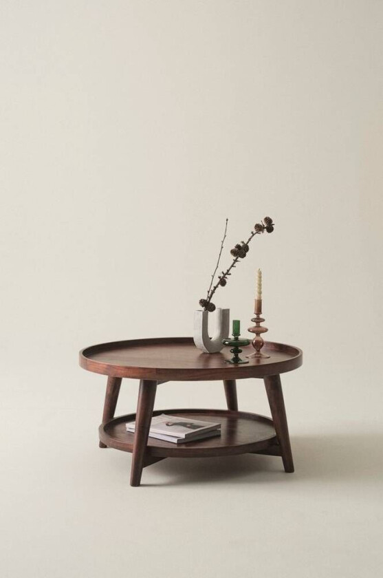 UDINE sofabord, diameter 80 cm Brun