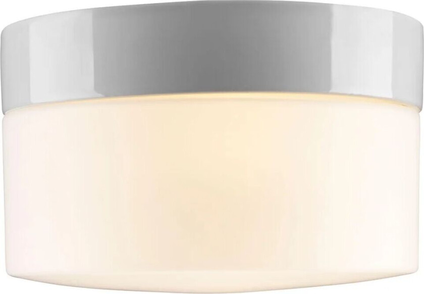 Opus 200/135 tak/vegg E27 IP44 - Hvit/Opal glass