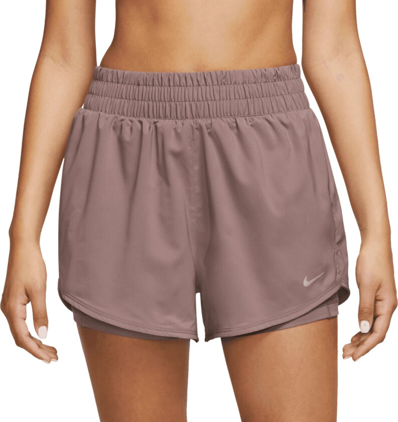 One Dri-FIT High Waisted 3in 2n1 Short, treningshorts, dame Smokey Mauve/reflect