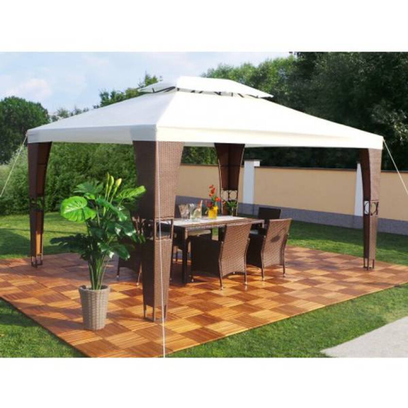 Royal Rotting Paviljong 3x4m - Brun/Creme