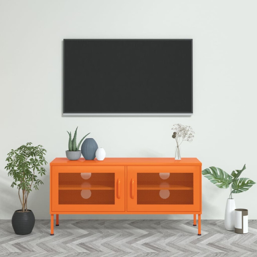 Bilde av TV-benk oransje 105x35x50 cm stål
