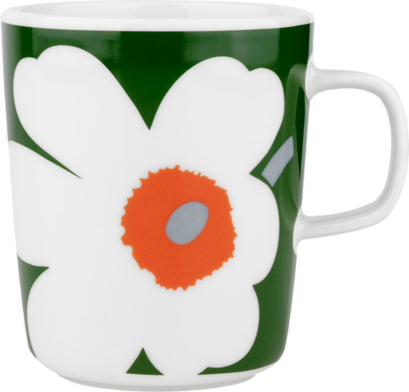 Unikko 60-årsjubileum kopp 25 cl White-green-orange