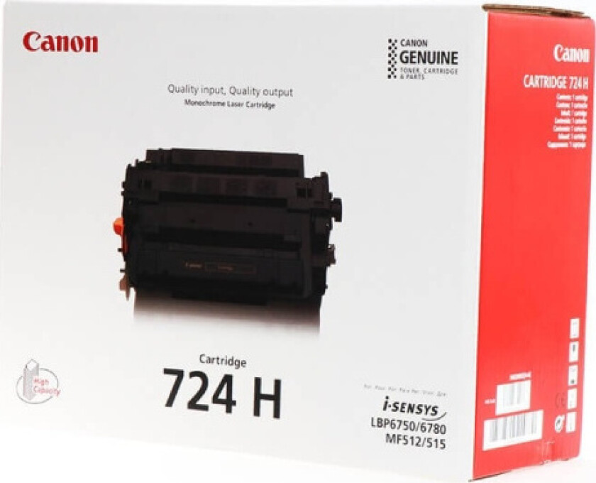 Toner Svart 724h 12,5k - 6750dn