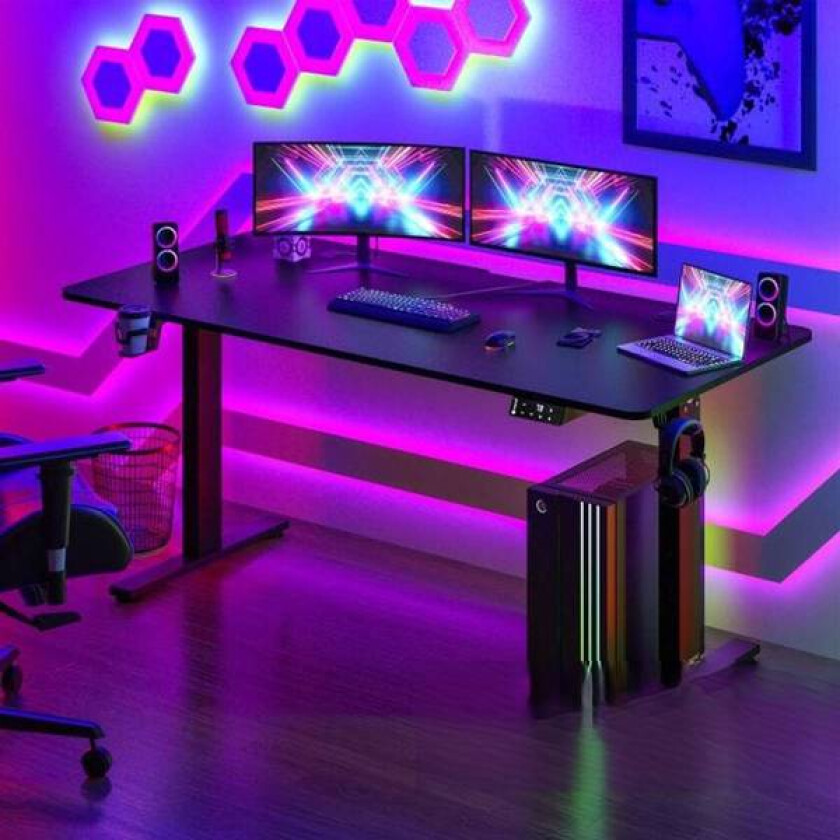 Elektrisk hev og senk skrivebord -140x60x73-118cm