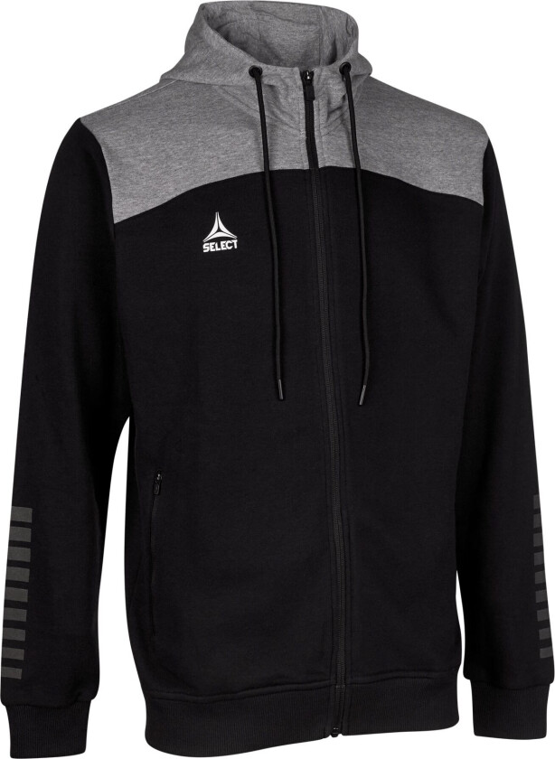 Select Zip hoodie Oxford, hettejakke herre BLACK/GREY