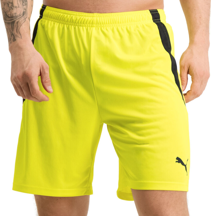 teamLIGA Shorts, fotballshorts herre Fluo Yellow-puma Bla