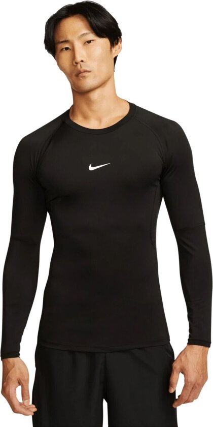 Pro Dri-FIT Tight Top Long Sleeve, treningsgenser, herre BLACK/WHITE