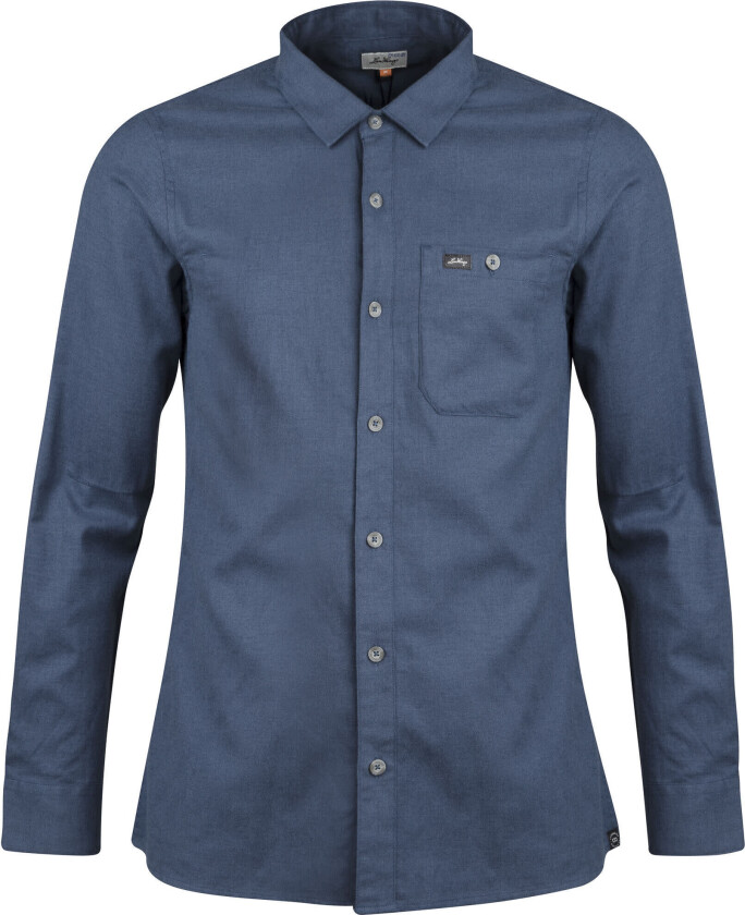 Ekren Solid Ms LS Shirt Mid Blue M