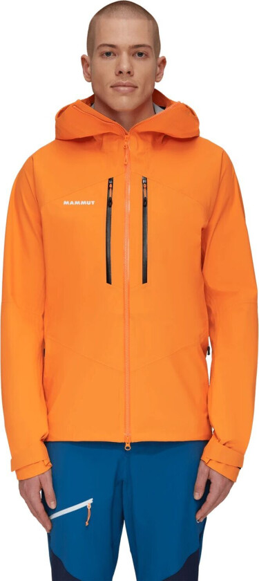 Taiss HS Hooded Jacket, skalljakke herre Dark Tangerine