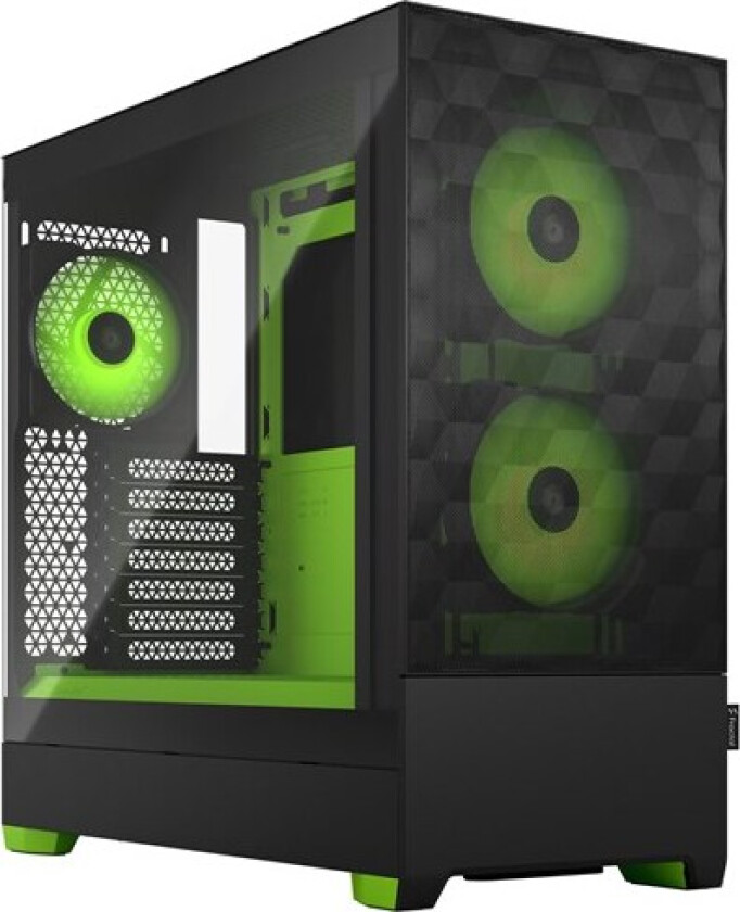 Pop Air Rgb Green Core Clear Glass Atx Grønn, Svart