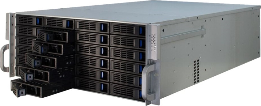 Inter-tech Ipc 4u-4424 24-bay Storage Kabinett Svart