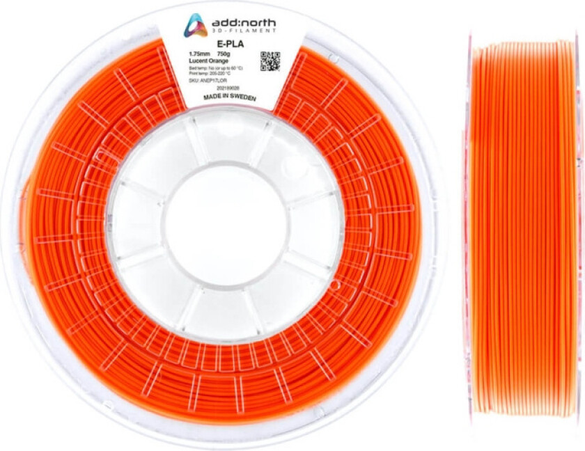 E-pla – 1,75 Mm – 750 G Lysende Oransje