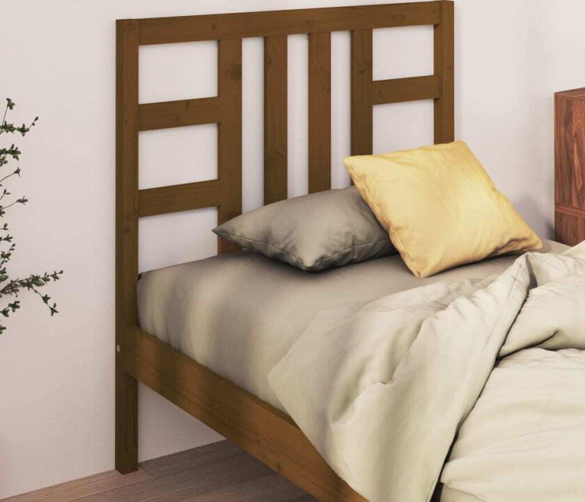 Sengegavl honningbrun 106x4x100 cm heltre furu