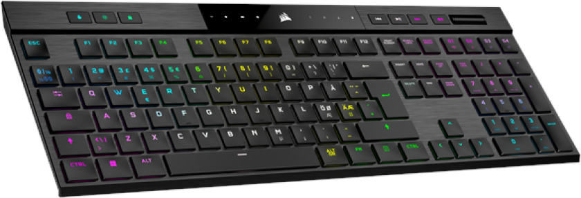 Corsair K100 Air Wireless Kablet, Trådløs Nordisk Tastatur