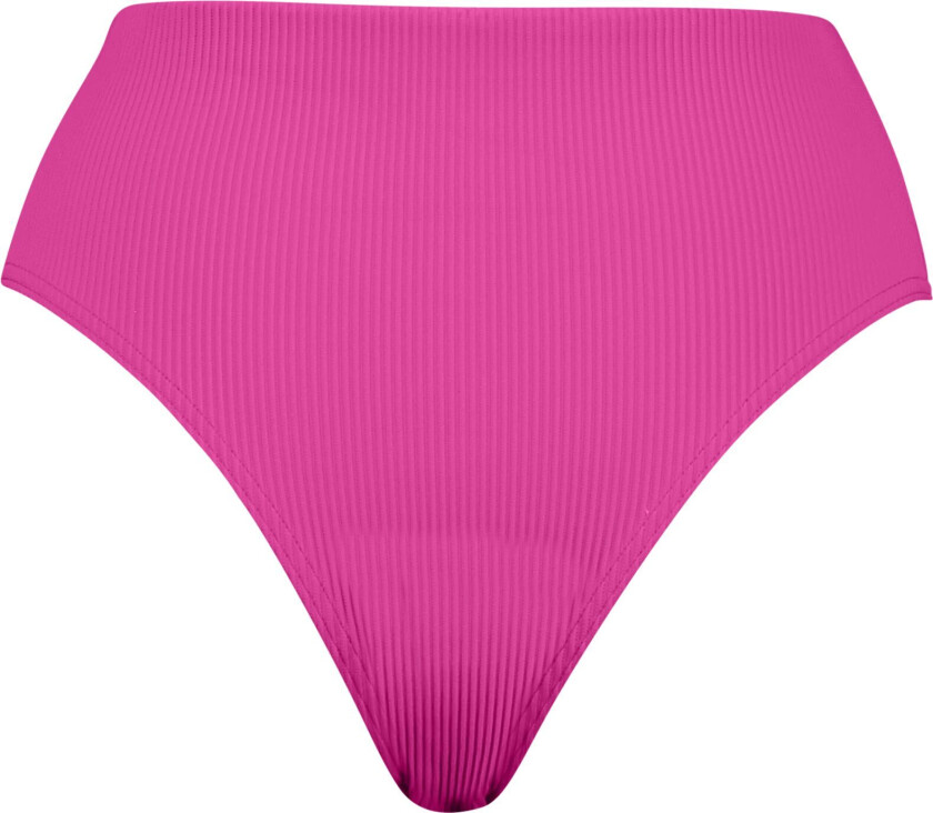 Swim Ribbed High Waist Brief, bikinitruse, dame Neon Pink