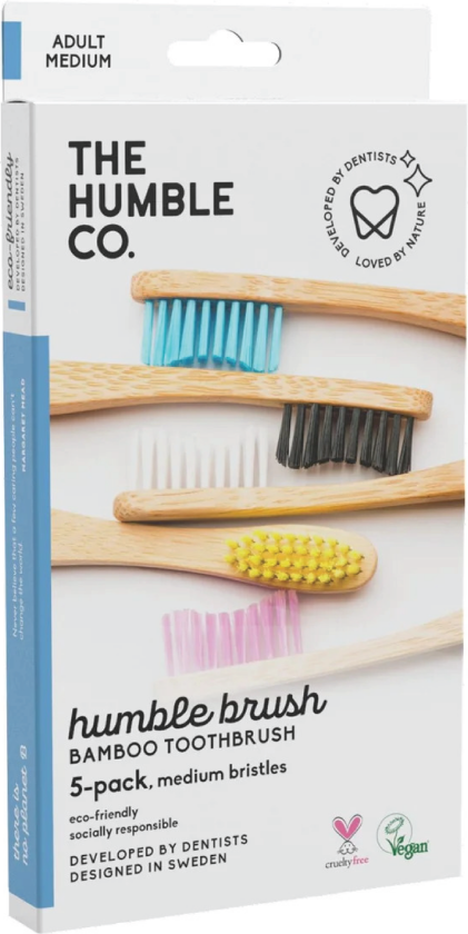 The Humble Co Flat Curved Adult Soft 5pcs