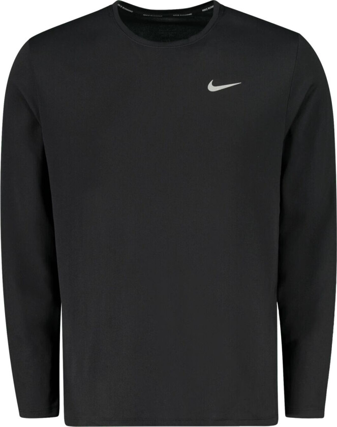 Dri-FIT UV Miler Top Long Sleeve, treningsgenser, herre BLACK/REFLECTIVE SIL