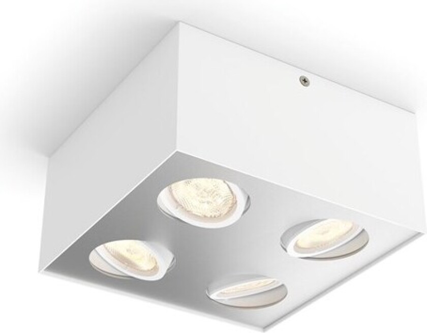 myLiving firedobbelt takspot 4x4,5W warmglow - Hvit