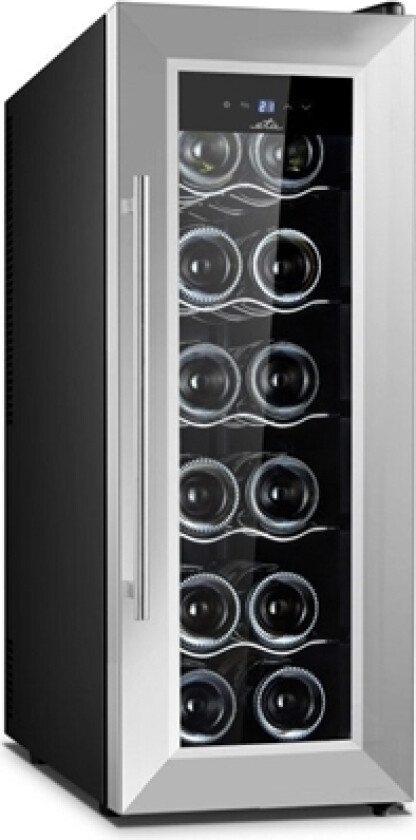 Eta | Wine Cooler | Eta978290010f | Energy Efficiency Class F | Free Standing | Bottles Capacity 12 | Cooling Type Thermoelectric | Black/Silver