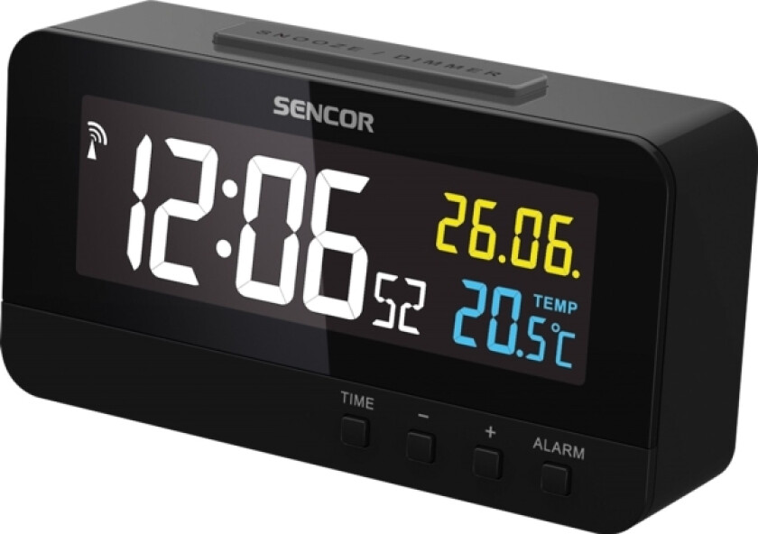 Sencor Sdc 4800 B, Digital Vekkerklokke, Rektangel, Sort, F, °C, Dansk, Tysk, Nederlandsk, Engelsk, Spansk, Fransk, Italiensk, Russisk, Lcd
