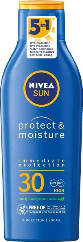 Nivea Nivea_Sun Protect Moisture Fuktighetsgivende Solkrem Spf30 200Ml