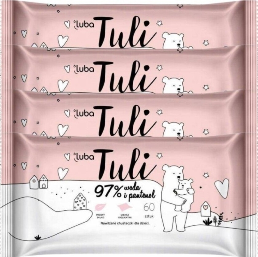 _Tuli Moistened Baby Wipes 97% Water And Panthenol 4 X 60Pcs.