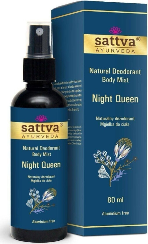 Sattva_Natural Deodorant Body Mist Natural Deodorant In Night Queen 80Ml