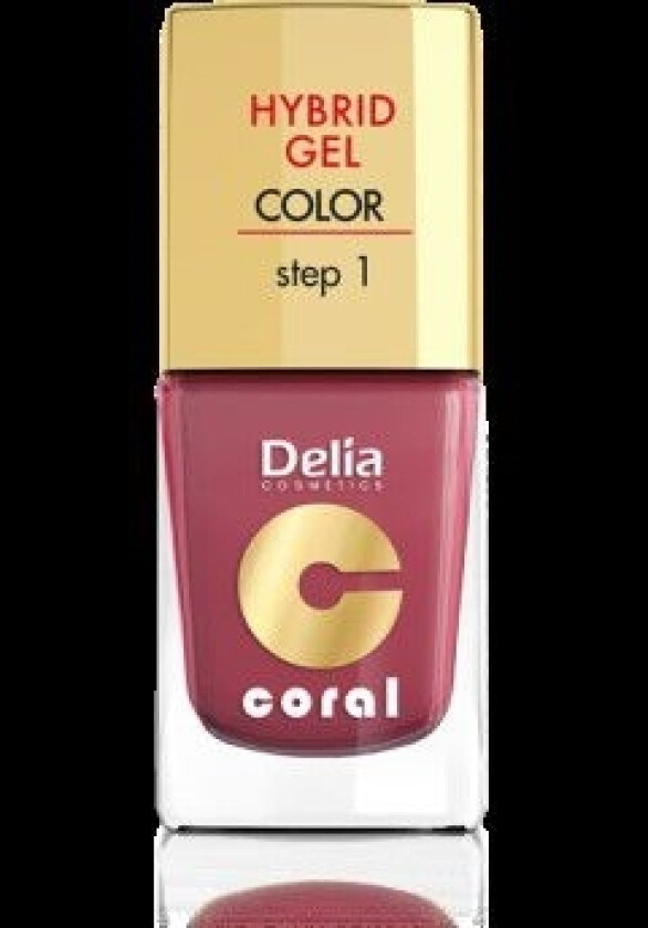 Cosmetics Coral Hybrid Gel Nail Enamel No.18 Marsala 11Ml